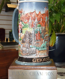 MOUNTED BEER STEIN — (stein supplied by customer)