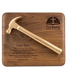 Golden Hammer Award — custom painted & mounted 10.5" x 13" board