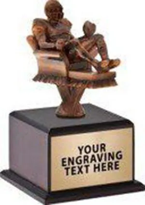 Armchair Quarterback on wood base