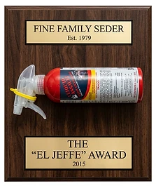 Removable bear repellent plaque (bear spray supplied by customer)