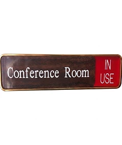 Sliding room "Open / In Use" sign