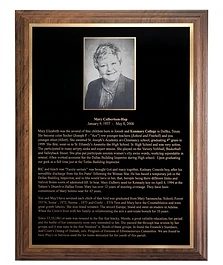 Laser Etched Photograph with Engraving on a 9 x 12 Plaque